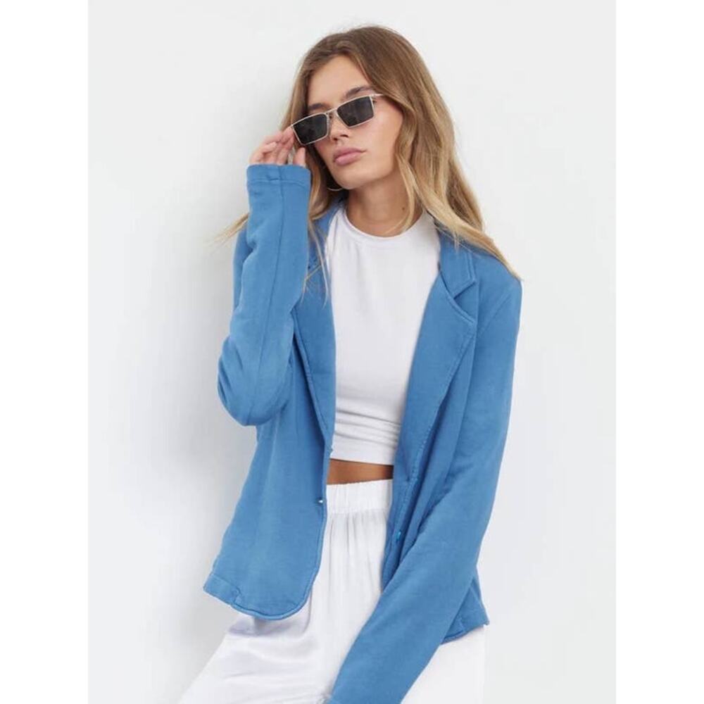 LA Made 100% Cotton Blue Cardigan NWTs